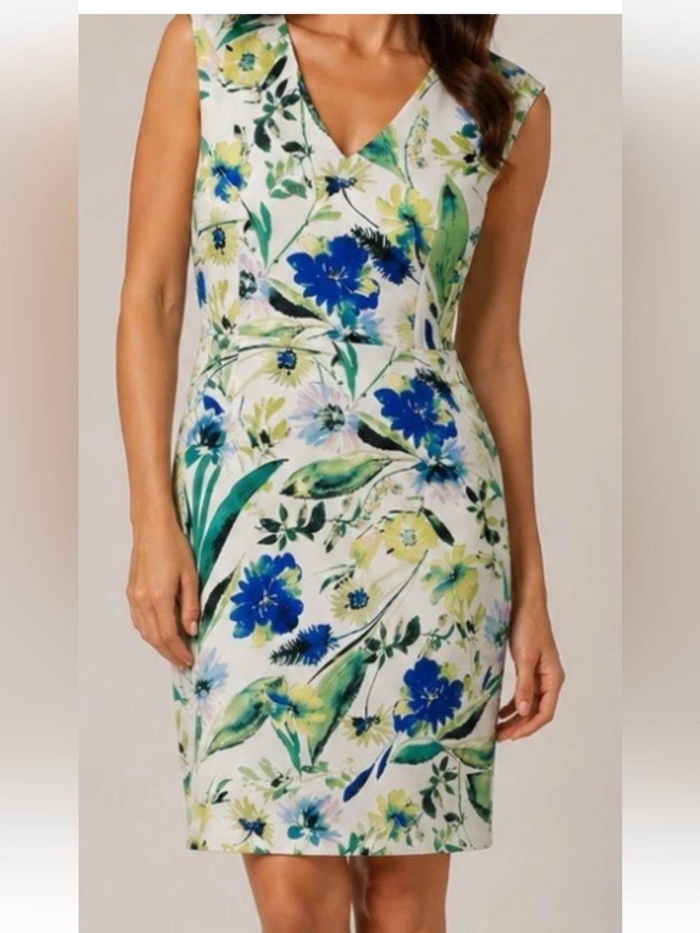 Calvin Klein floral  sheath dress midi size 16W